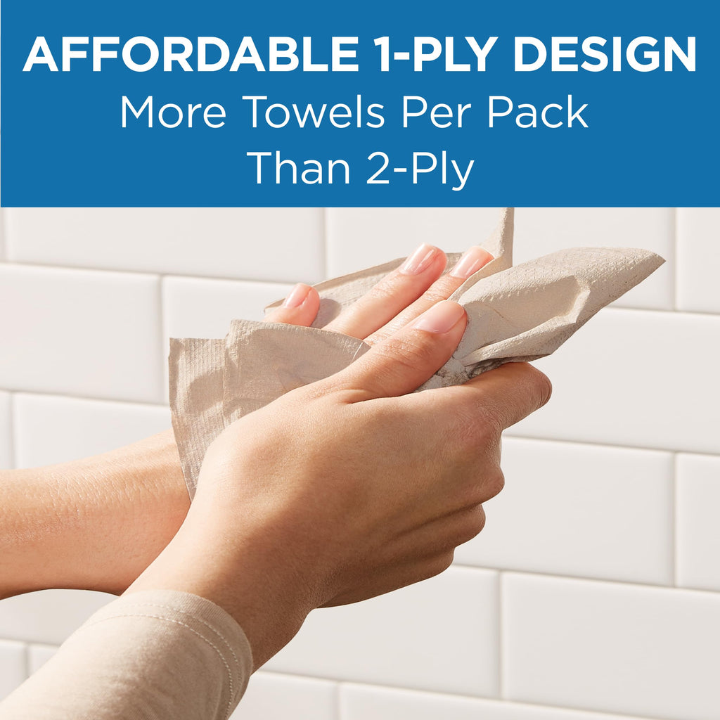 Brown 1-Ply Multifold Paper Towels, 250 Per Pack, 16 Packs M93546