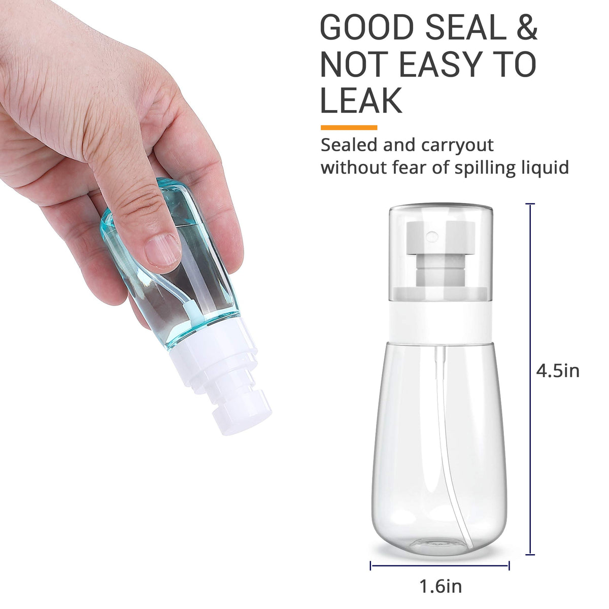 2 Pack Small Travel Spray Bottle 2oz/60ml T478341