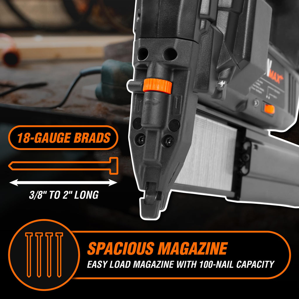 20V Max Cordless 18-Gauge Brad Nailer with Battery and Charger T365
