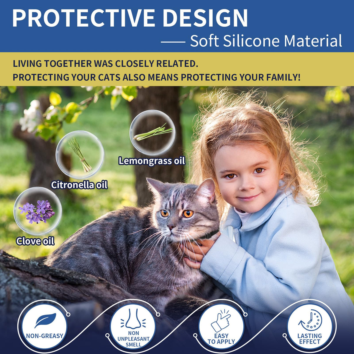 Flea and Tick Collar for Cats 4 Pack E22402