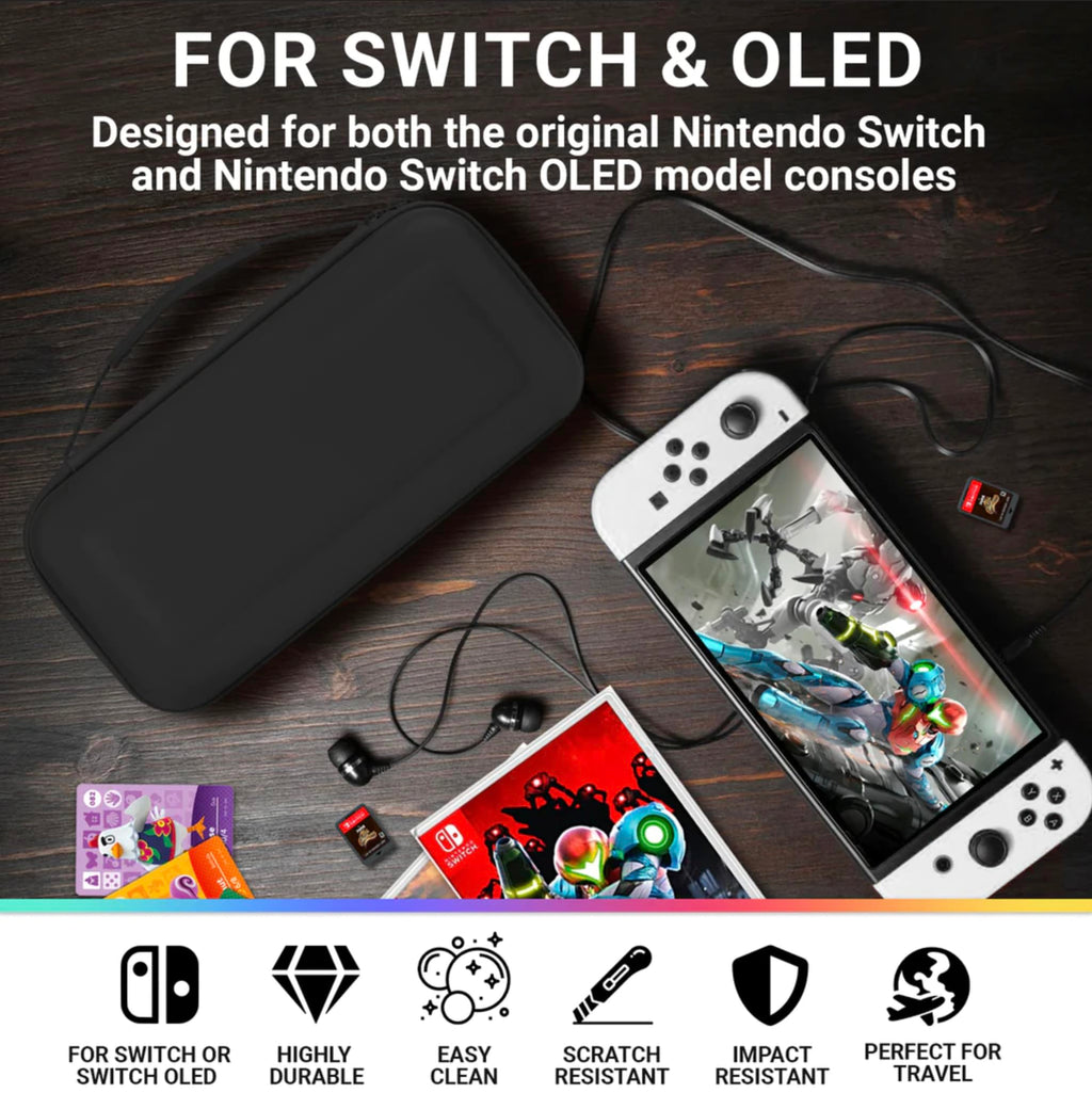 Screen Protector and Case Bundle with Tempered Glass and EVA Case C268046