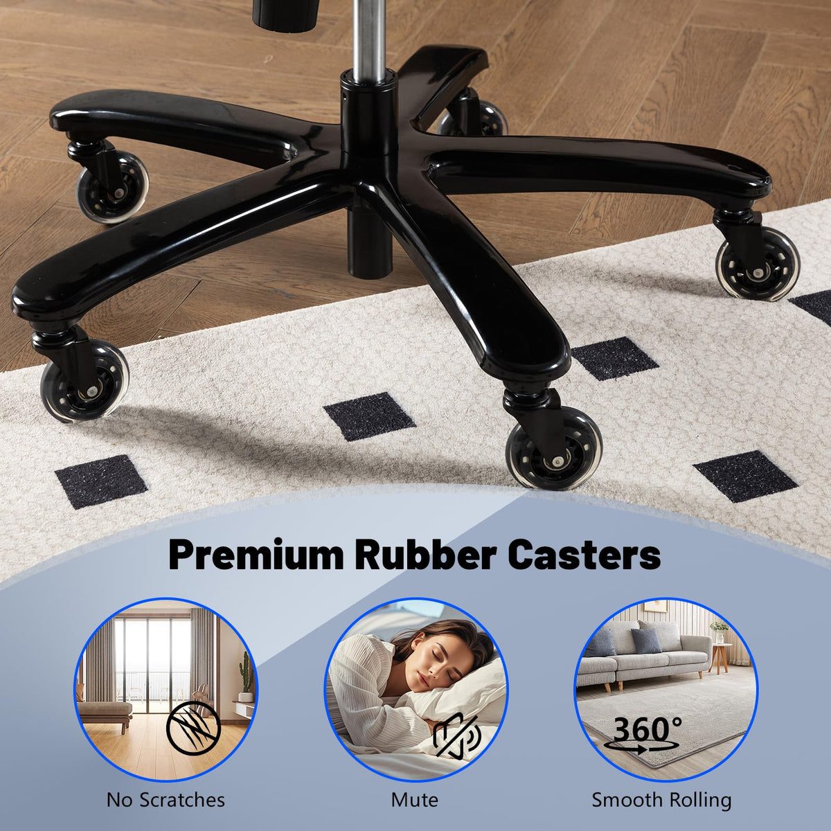 Big and Tall Office Chair with Adjustable Headrest R976