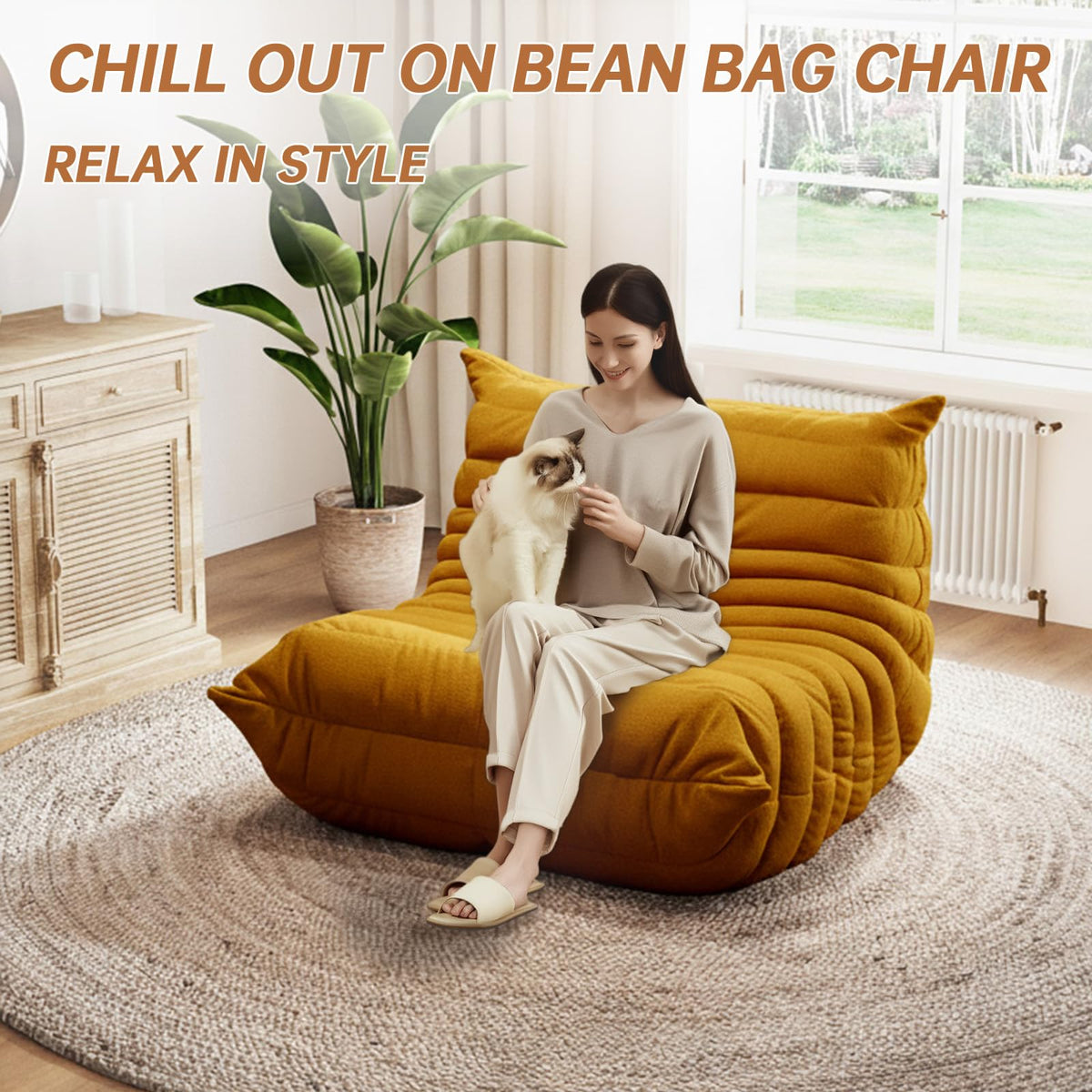 Oversized Memory Foam Bean Bag Chair D8626