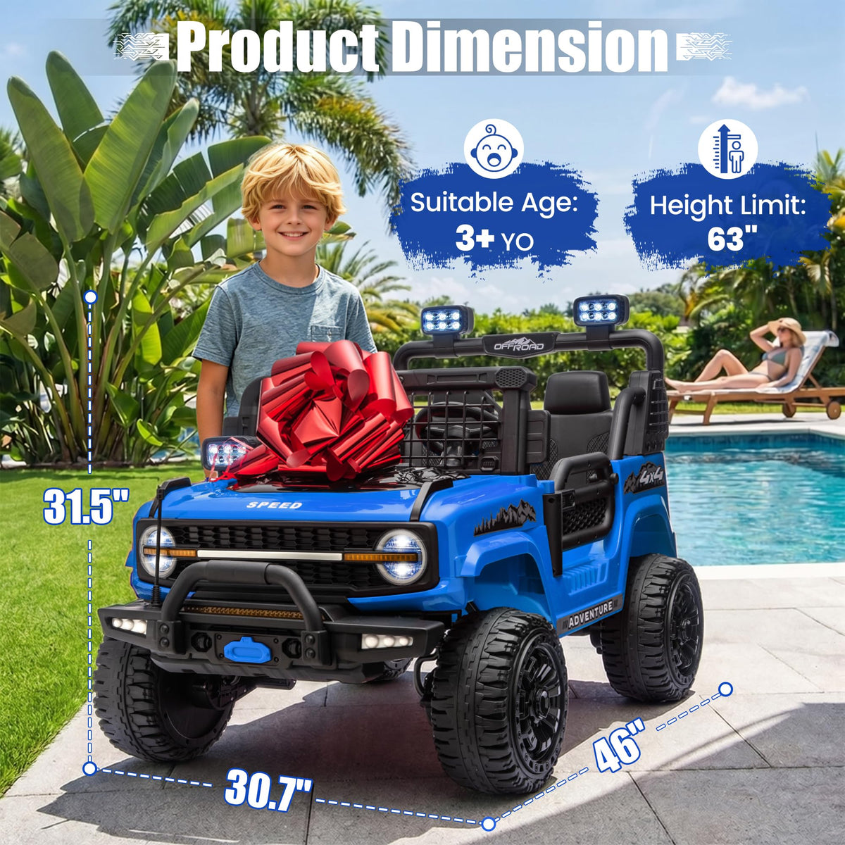 24V Electric 2 Seater Ride On Truck Toy with Remote Control E184
