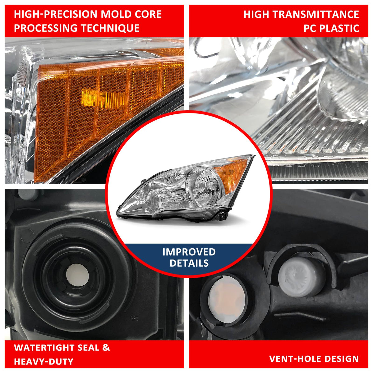 Honda Cr-V Halogen Headlight J674