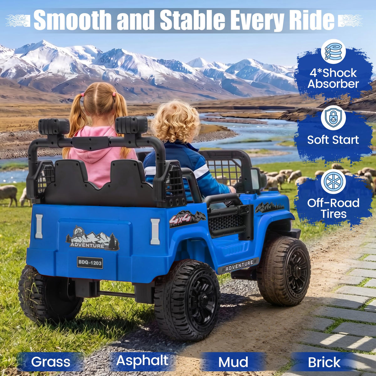 24V Electric 2 Seater Ride On Truck Toy with Remote Control E184