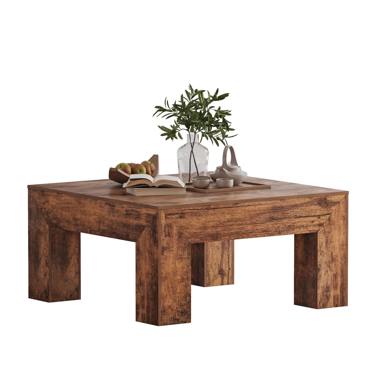 35" Wooden Square Coffee Table R767