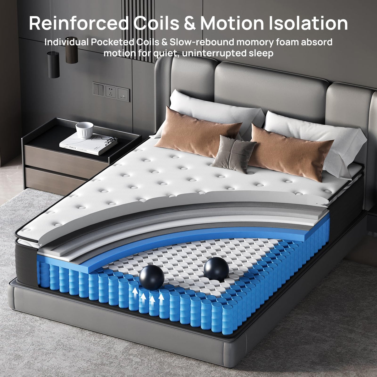 Full 12 inch Hybrid Mattress C2448