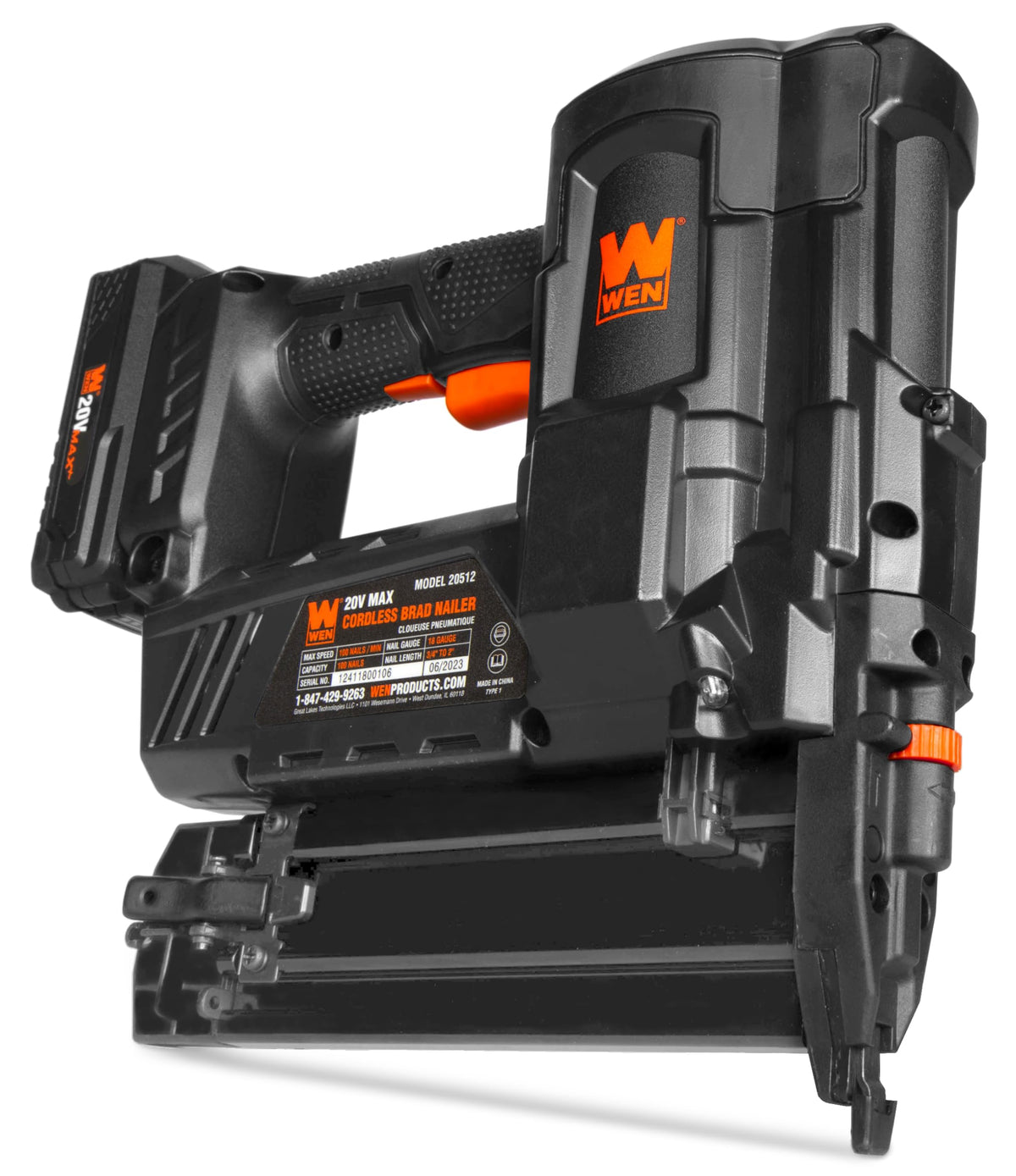 20V Max Cordless 18-Gauge Brad Nailer with Battery and Charger T365