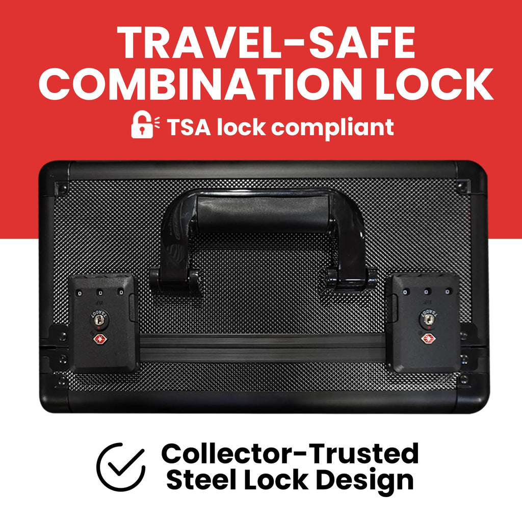 Black 3 Row Graded Card Storage Box with TSA Lock Q3870
