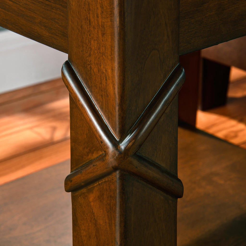 Solid Wood End Table with Storage Shelf M20731