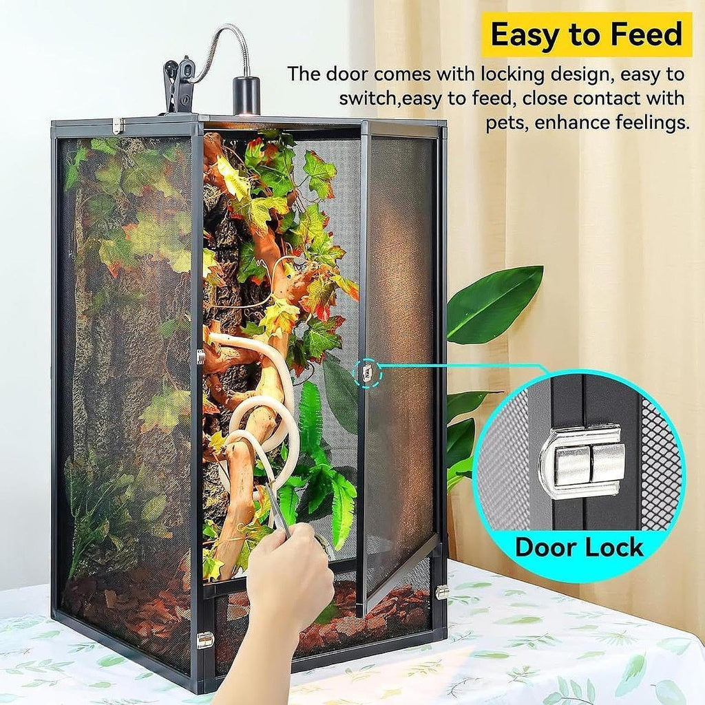 Aluminum Reptile Terrarium with Screen 45x45x80cm S24865