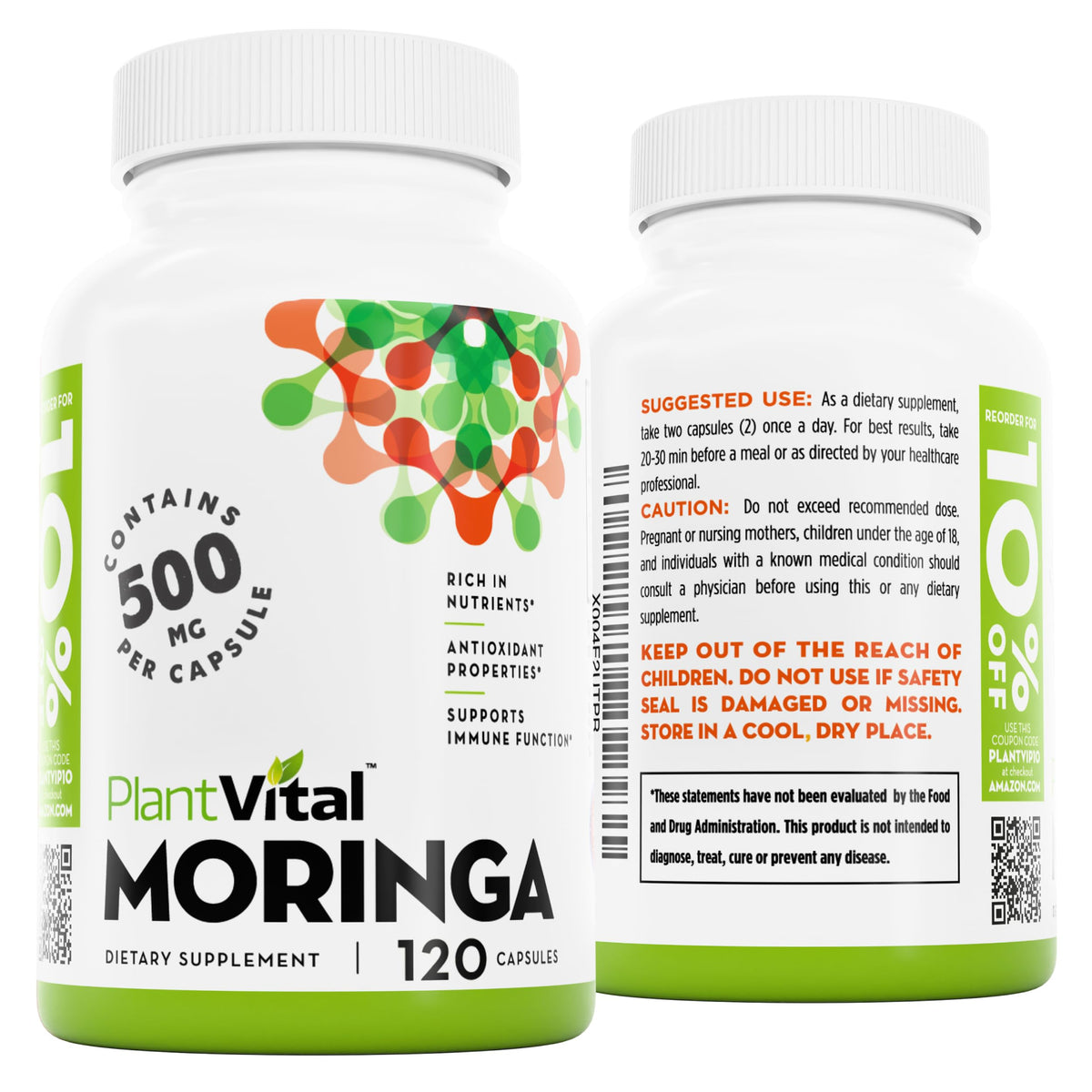 Organic Moringa Capsules 1000mg W320644