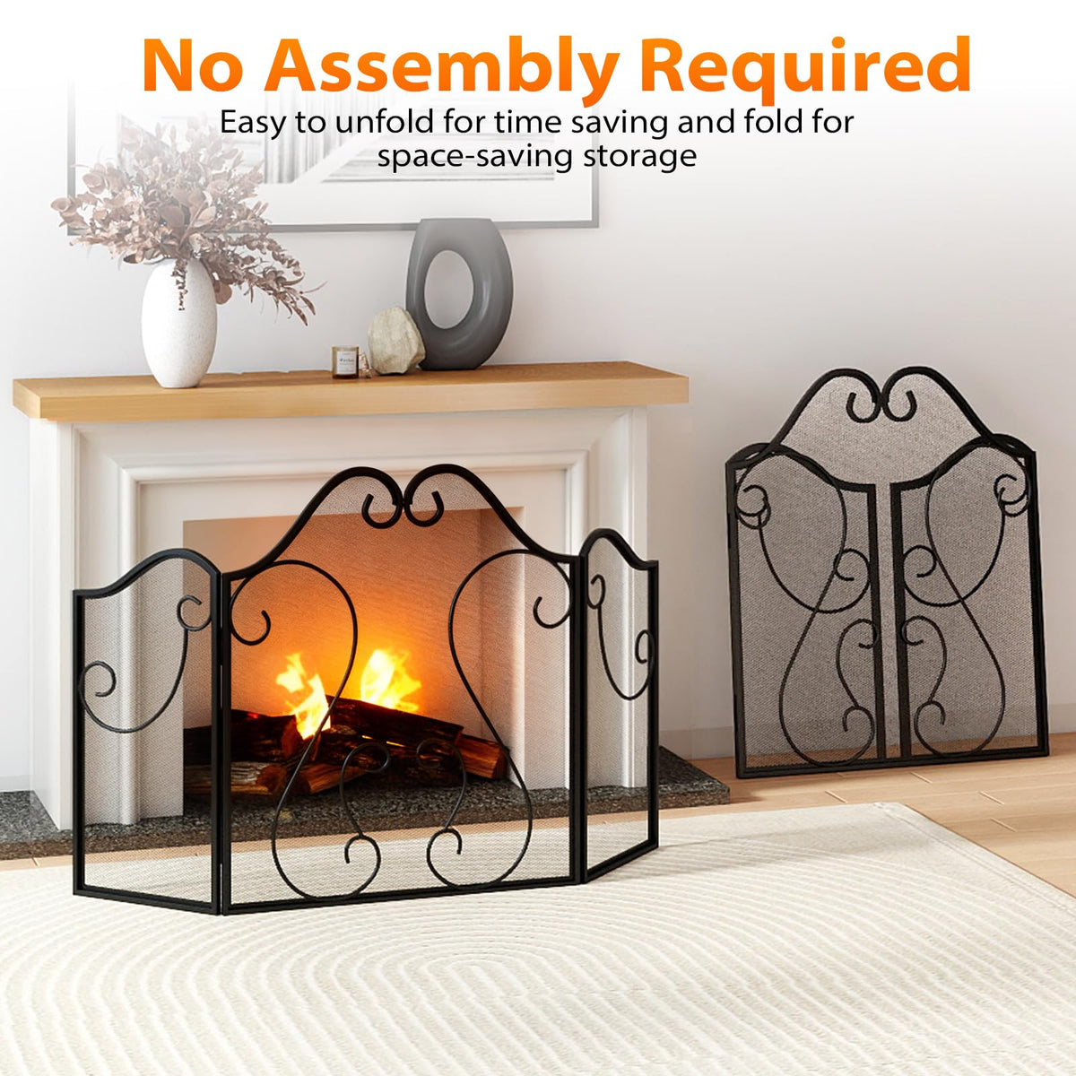 Foldable Fireplace Screen R830723
