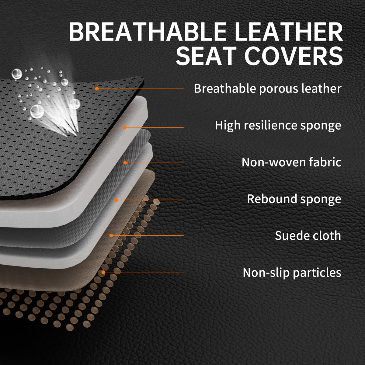 Black White Car Seat Covers Full Set E5634