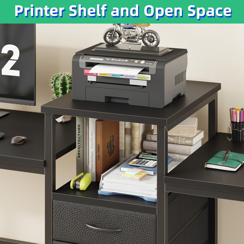Two Person Desk with Charging Station E20927
