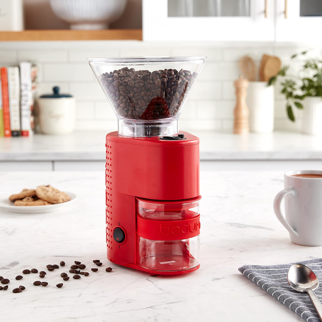 Electric Conical Burr Coffee Grinder, 12 Grind Settings, Red V7128