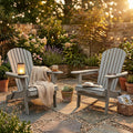 Wood Folding Adirondack Chair Set of 2 Solid Cedar U651050