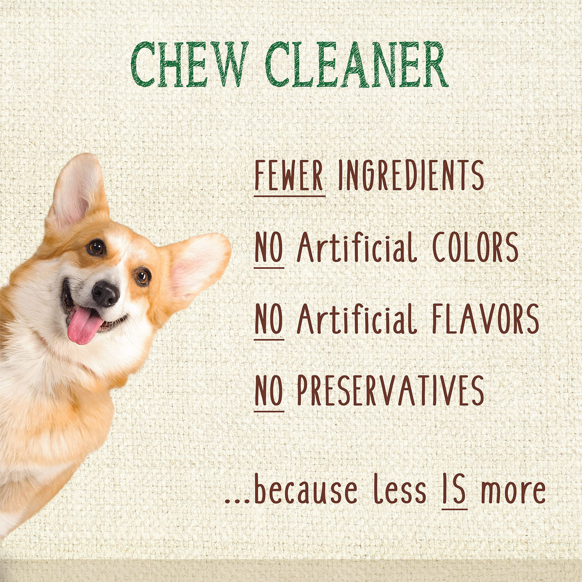 Natural Dog Dental Chews Mini 32 Count D477356
