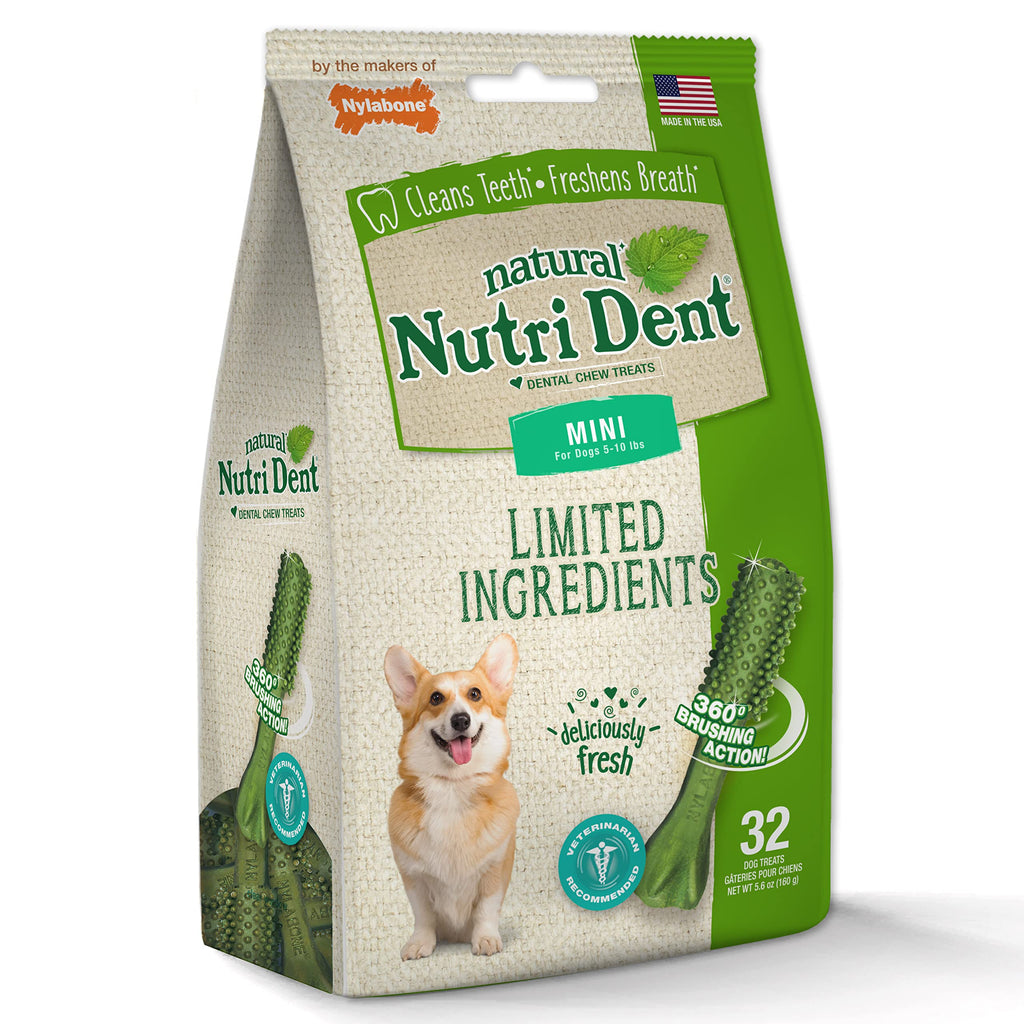 Natural Dog Dental Chews Mini 32 Count D477356