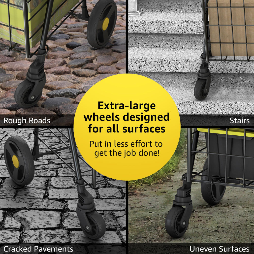 Black Foldable Lightweight Utility Cart C568