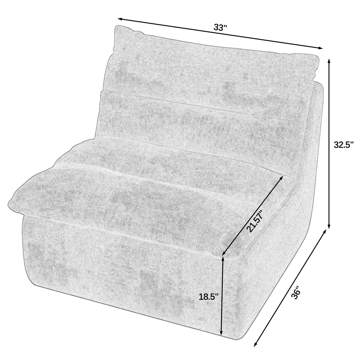 Ultra Soft Memory Foam Bean Bag Chair W14618