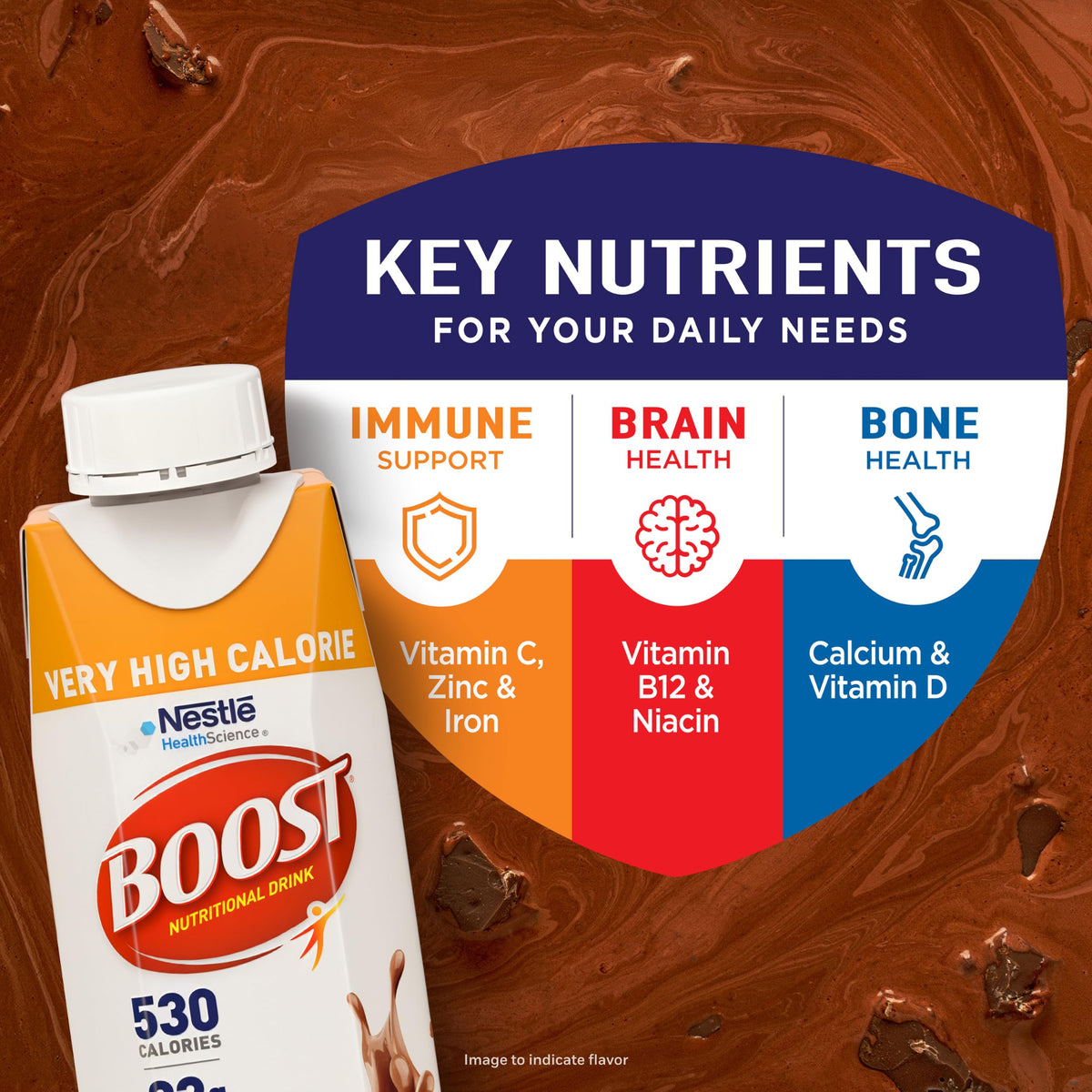 High Calorie Nutritional Drink, Chocolate, 8 Fl Oz, 24 pk H768658