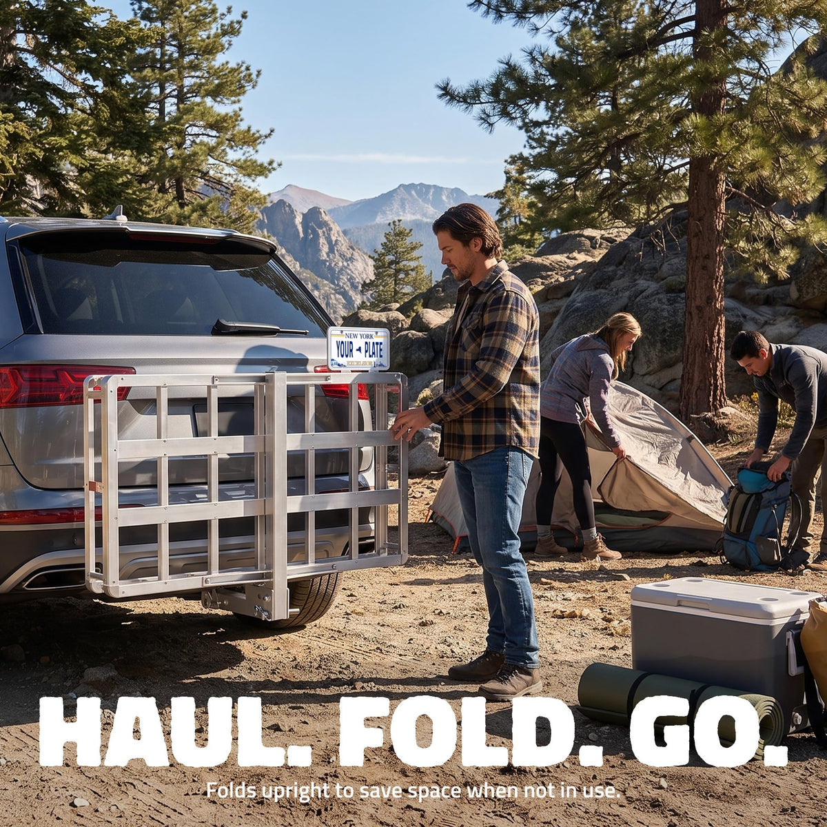 Aluminum Hitch Cargo Carrier & Cargo Bag A60282
