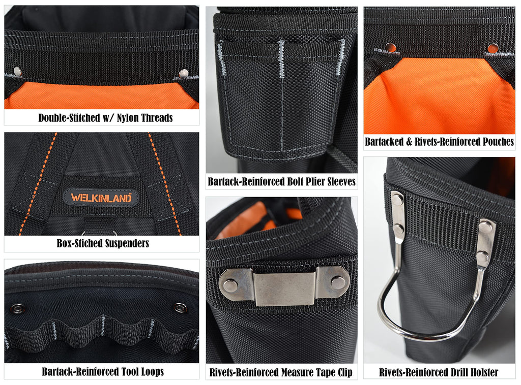 39 Pockets Tool Belts with Suspenders H4077