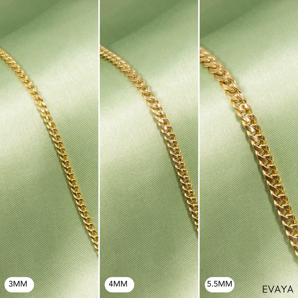 14k Gold Hollow Cuban Link Chain Necklace Z48431
