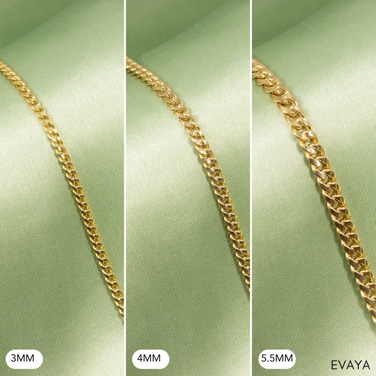 14k Gold Hollow Cuban Link Chain Necklace Z48431
