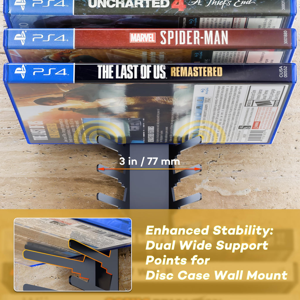 Metal Wall Mounted Video Game Storage Shelves 4-Pack Z5538