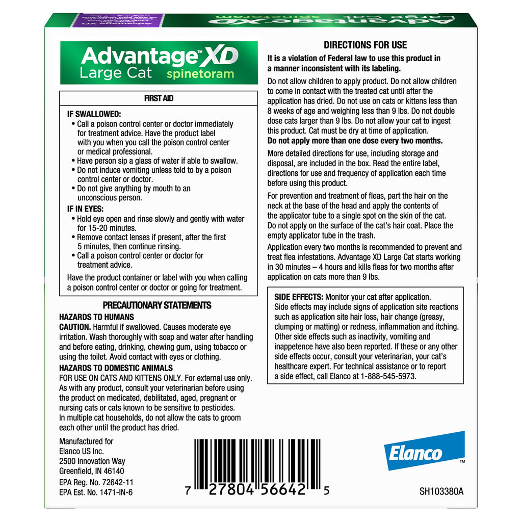 Large Cat Topical Flea Treatment & Prevention 1ct J641
